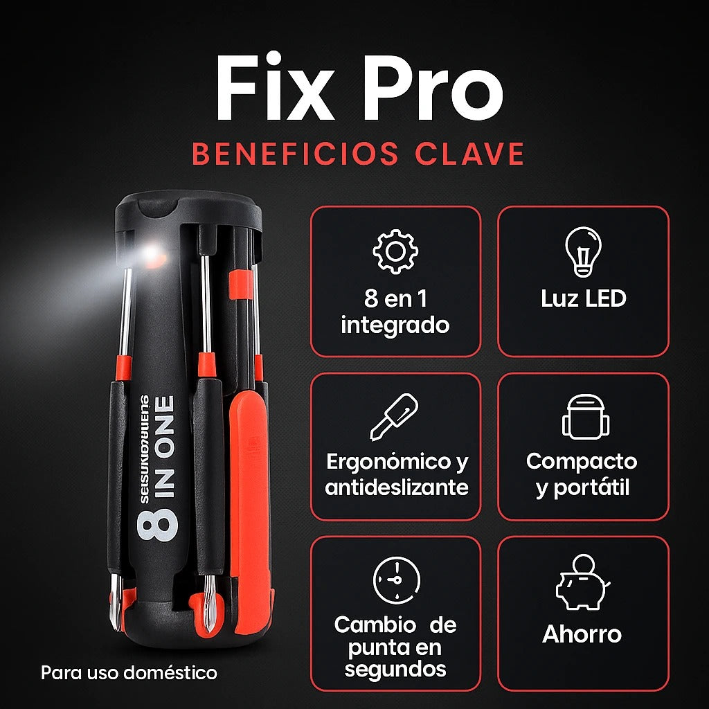 DESTORNILLADOR 8 EN 1 CON LINTERNA