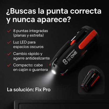 DESTORNILLADOR 8 EN 1 CON LINTERNA